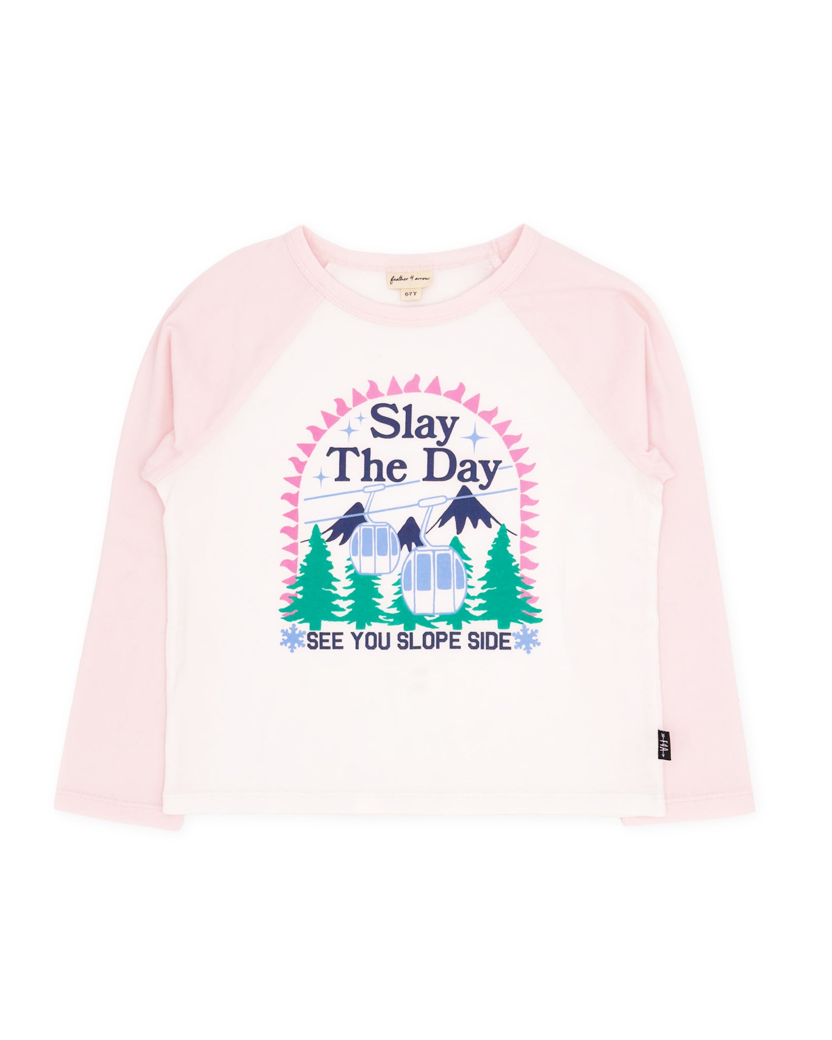 Aura Slay LS Raglan Tee Pink Marshmellow