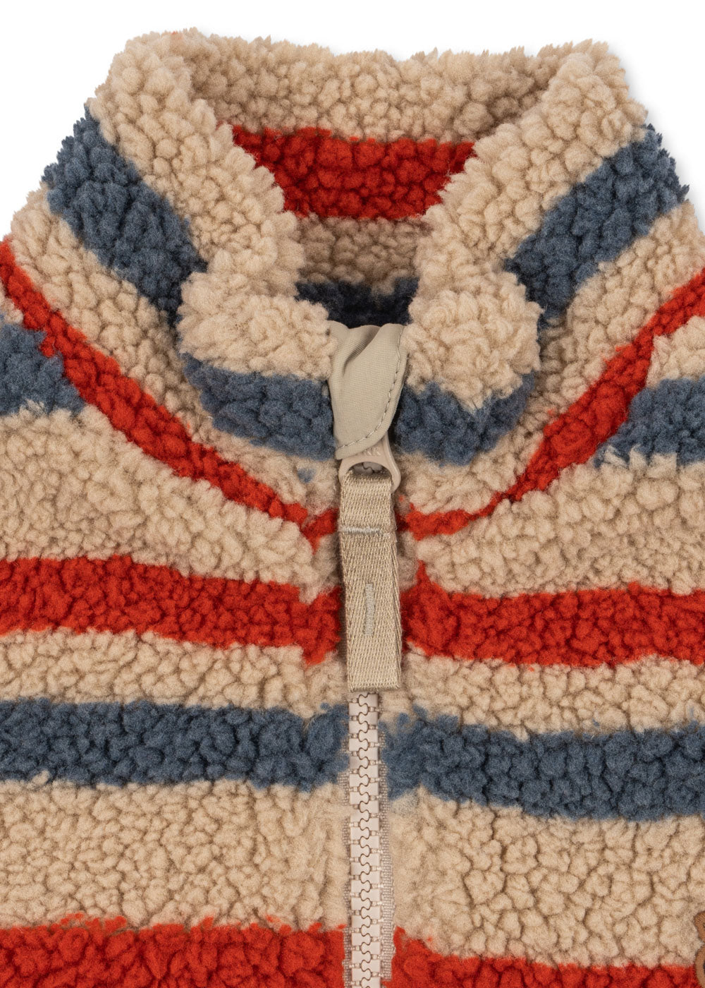 Jody Embroidery Teddy Jacket Tangerine Stripe