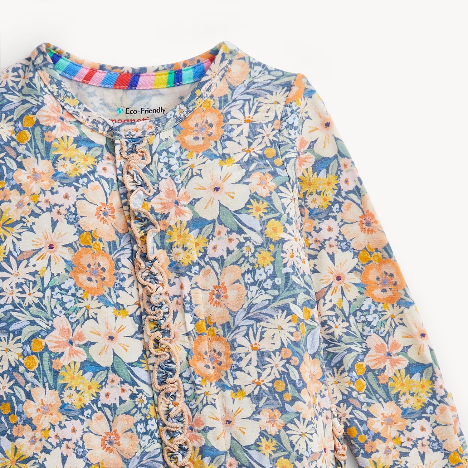 Flora Modal Magnetic Ruffle Footie