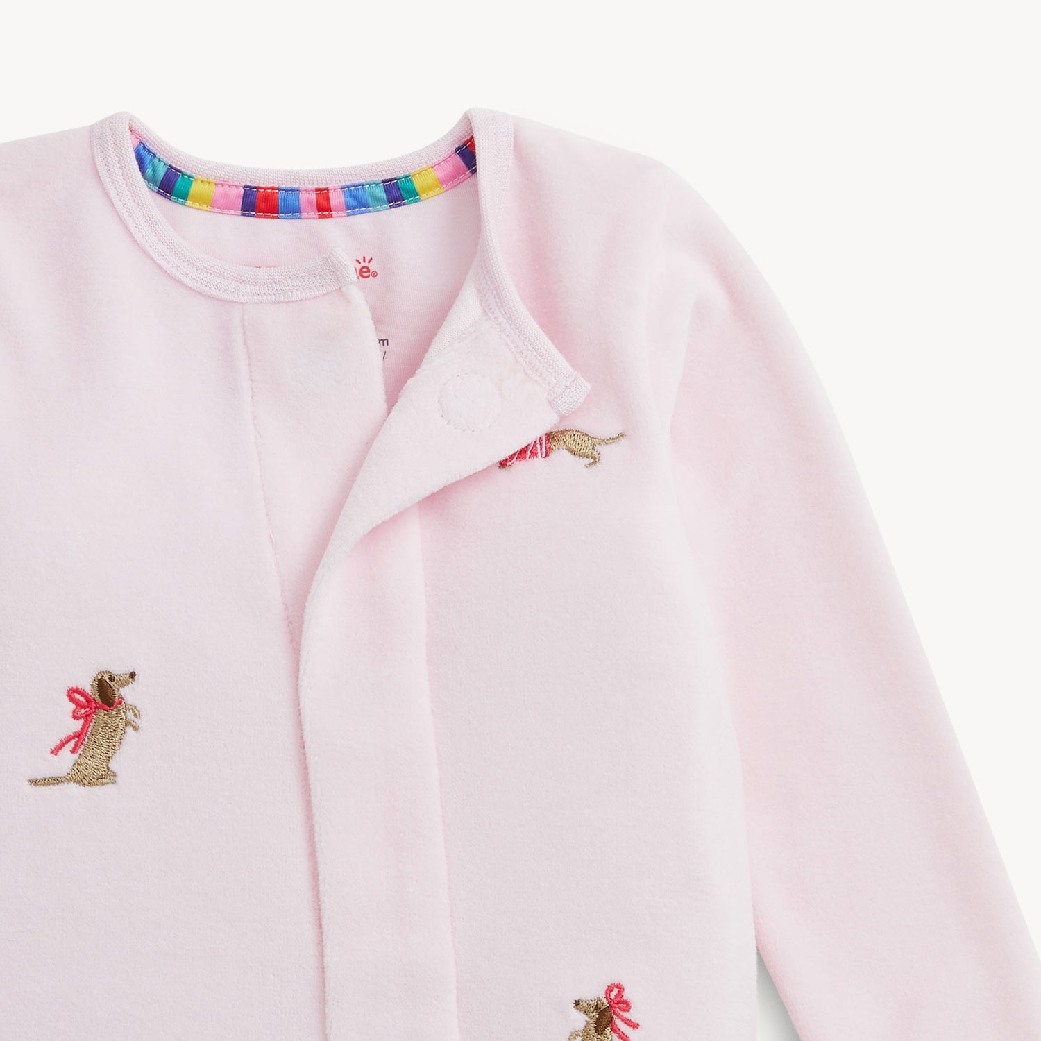 Embroidery Dogs Velour Magnetic Footie