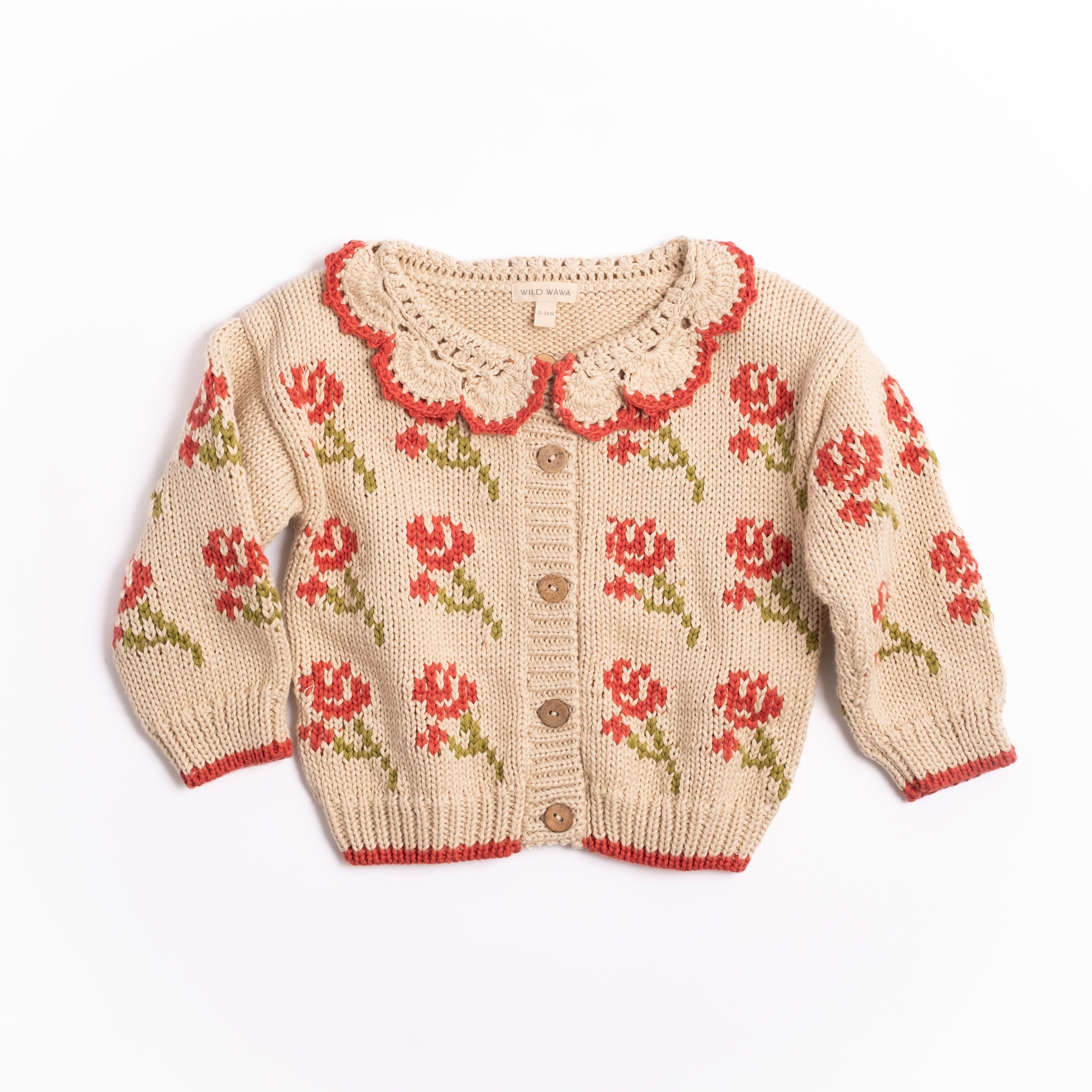 Crochet Clip Set - Rouge Bloom