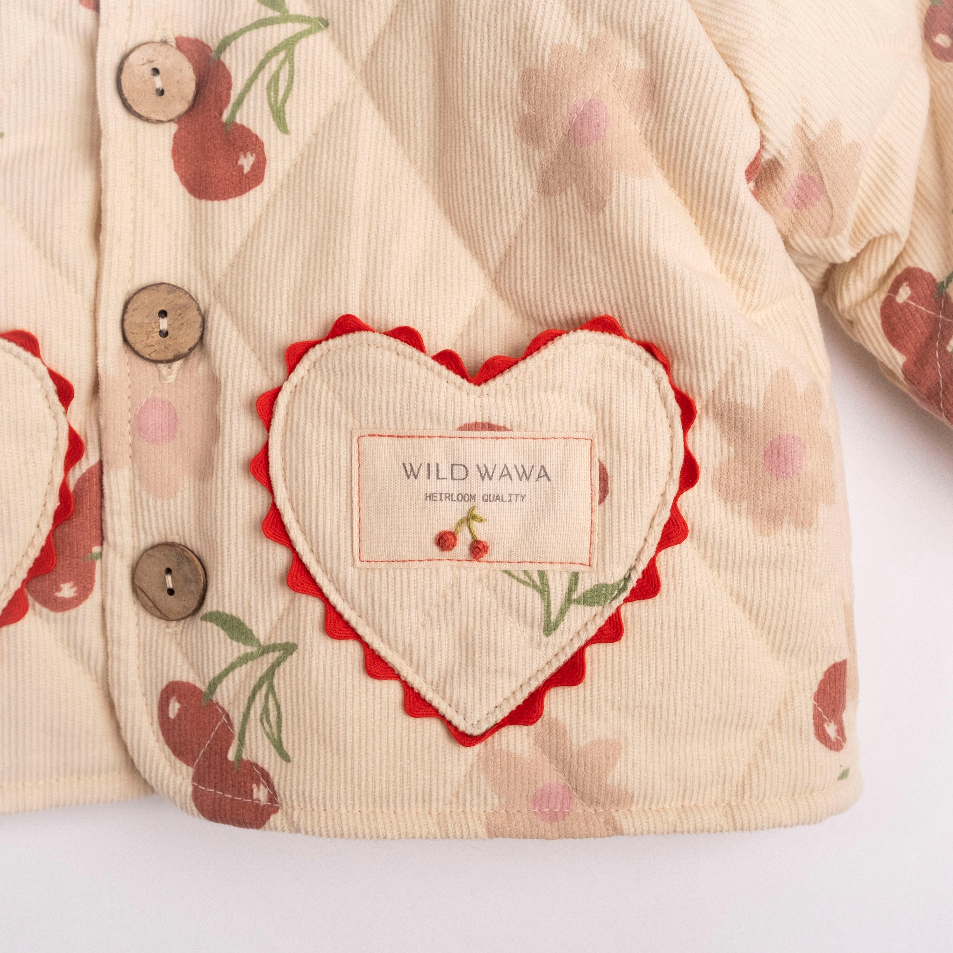 Quilted Jacket - Cherry Bloom