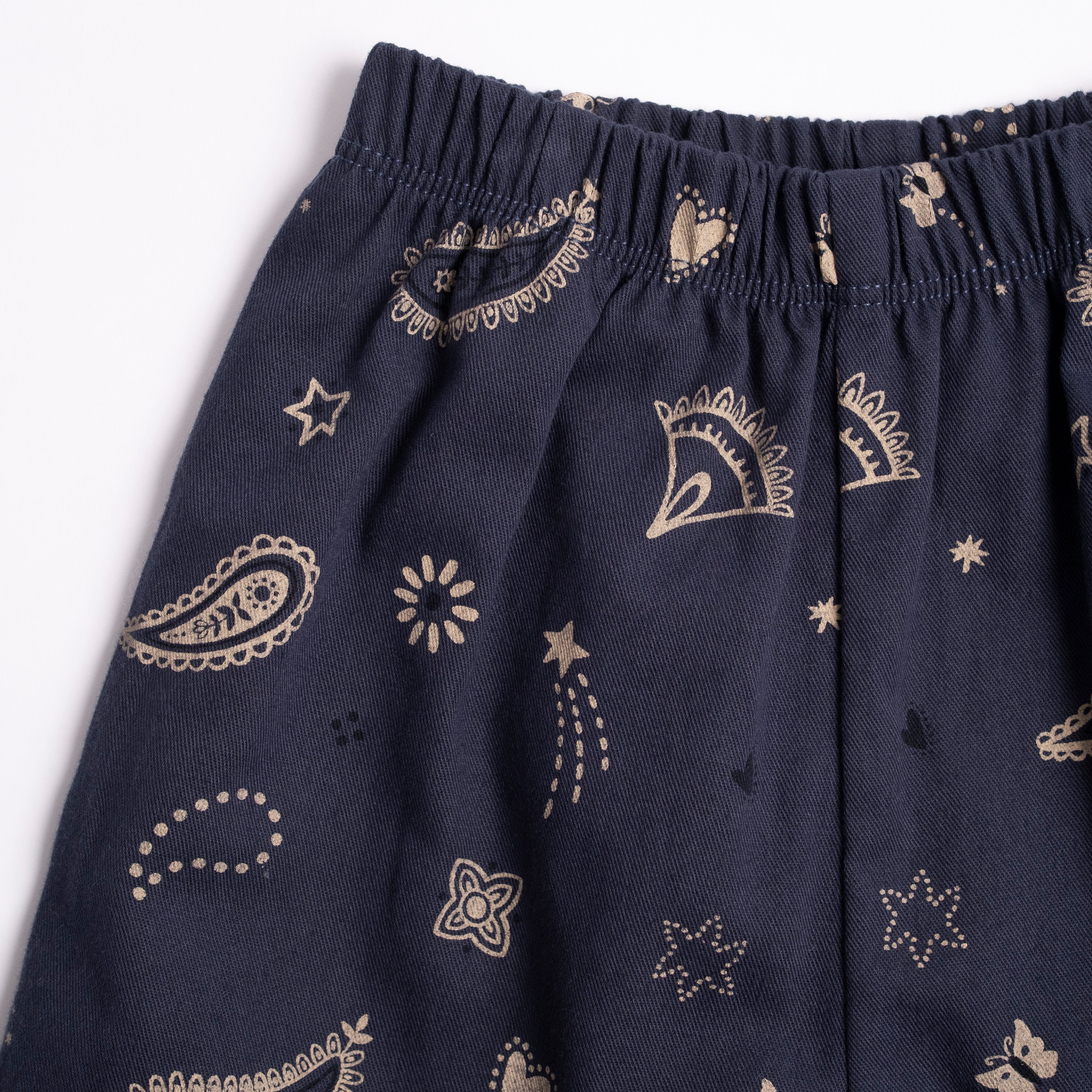 Wide-Leg Pant - Midnight Bandana