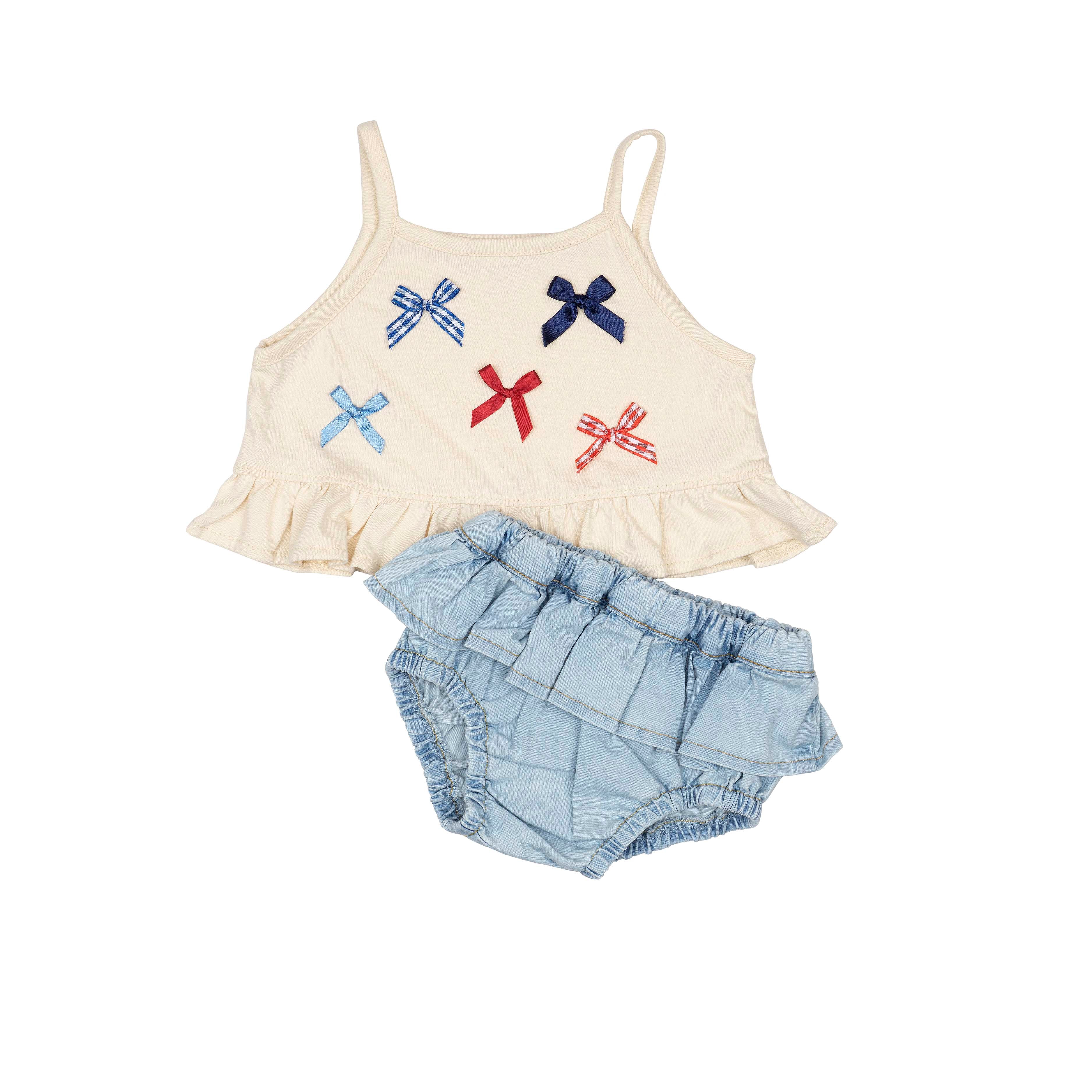 Ruffle Bloomer Set Denim