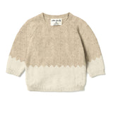 Almond Fleck Knitted Jacquard Jumper