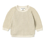 Ecru Knitted Ribbed Jumper