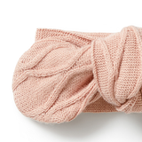 Knitted Cable Headband Rose
