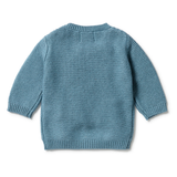 Knitted Cable Jumper Bluestone