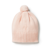 Knitted Mini Cable Hat Blush
