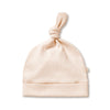 Organic Stripe Rib Knot Hat Cantaloupe Pink