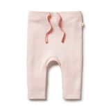 Organic Stripe Rib Legging Cantaloupe Pink