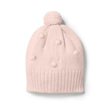 Pink Knitted Bauble Hat