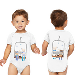 Casey Altman Design_Bunny and Moose Ski Day Short Sleeve One-piece White_One-Pieces