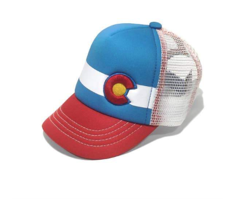 Yo Colorado_Lil Nugget Trucker Hat Red and Blue Toddler_Headwear