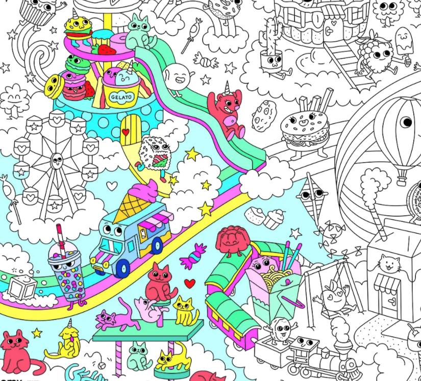 Omy_OMY KAWAII Giant Coloring Poster_Arts & Crafts