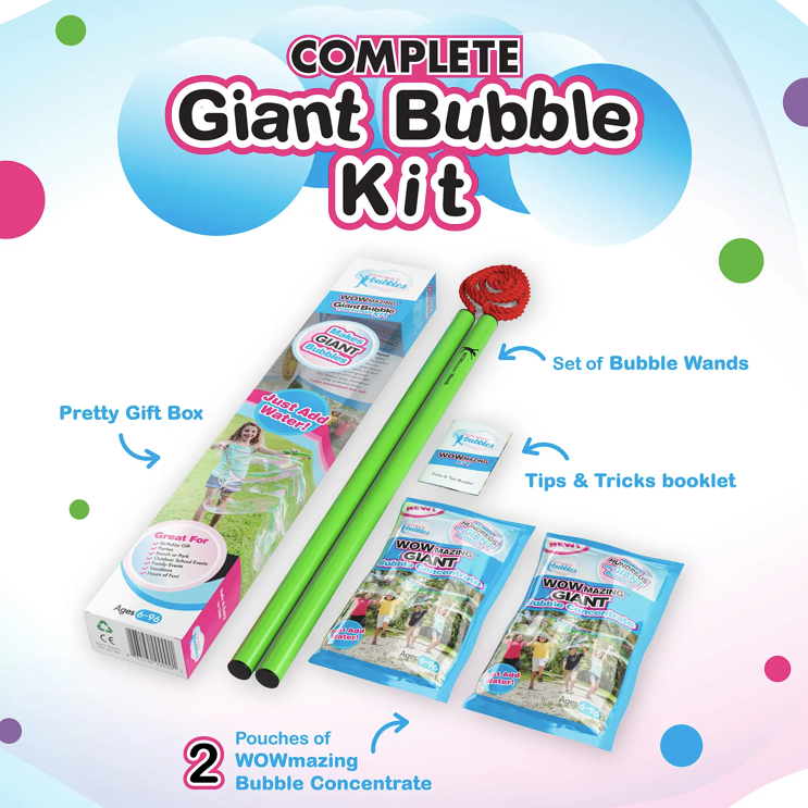 South Beach Bubble_Giant Bubble Kit: Big Bubble Wand and Concentrate_