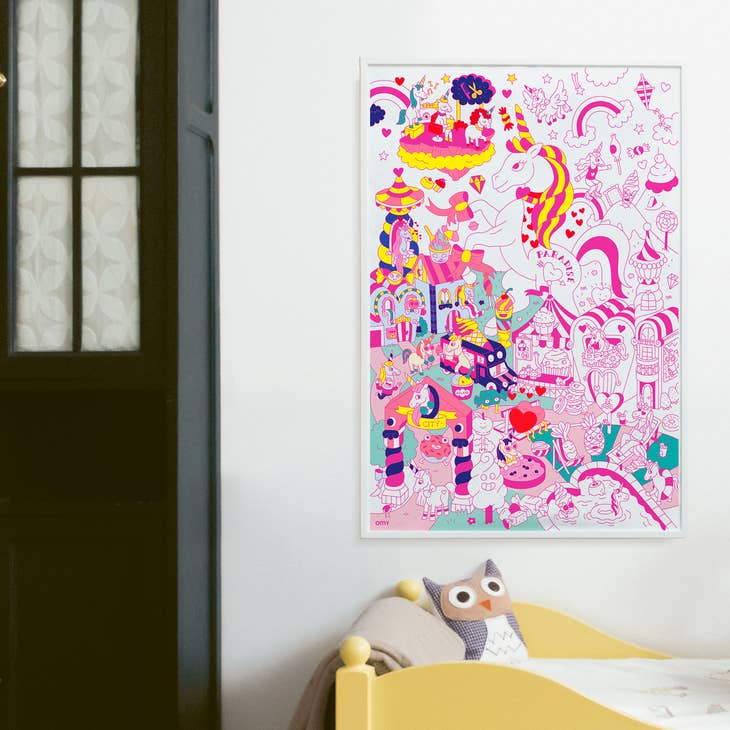 Omy_OMY Giant Unicorn Coloring Poster_Arts & Crafts