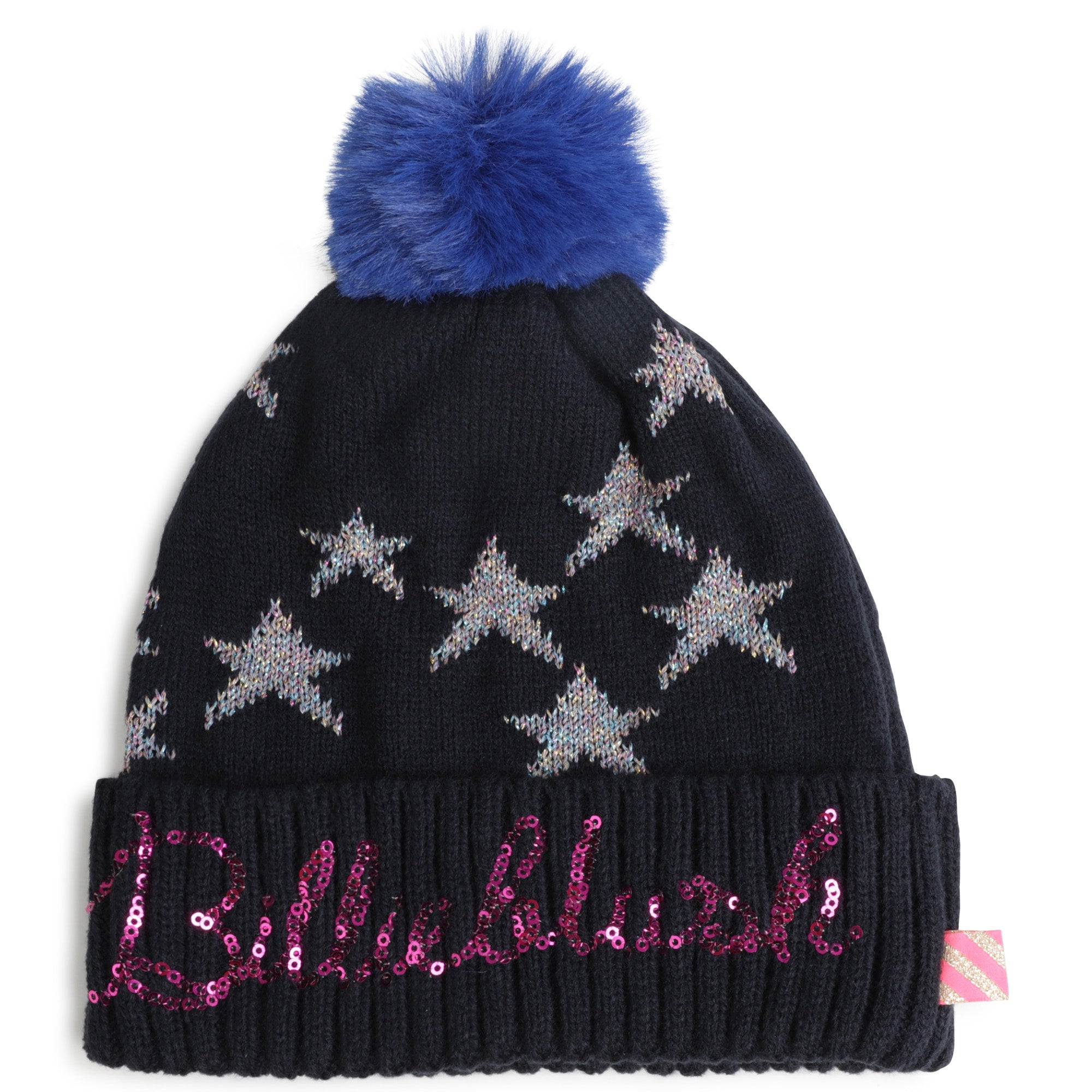 Billieblush_Billieblush Knit Hat with Stars Navy_Headwear