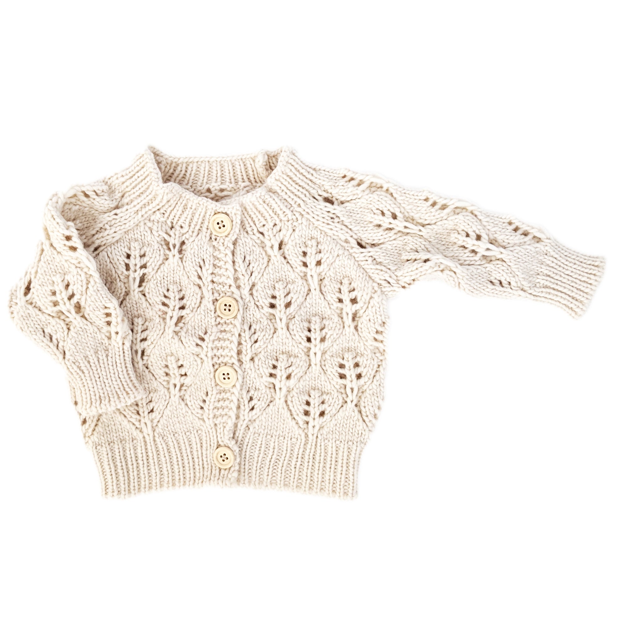 Huggalugs_Natural Leaf Lace Sweater_Tops
