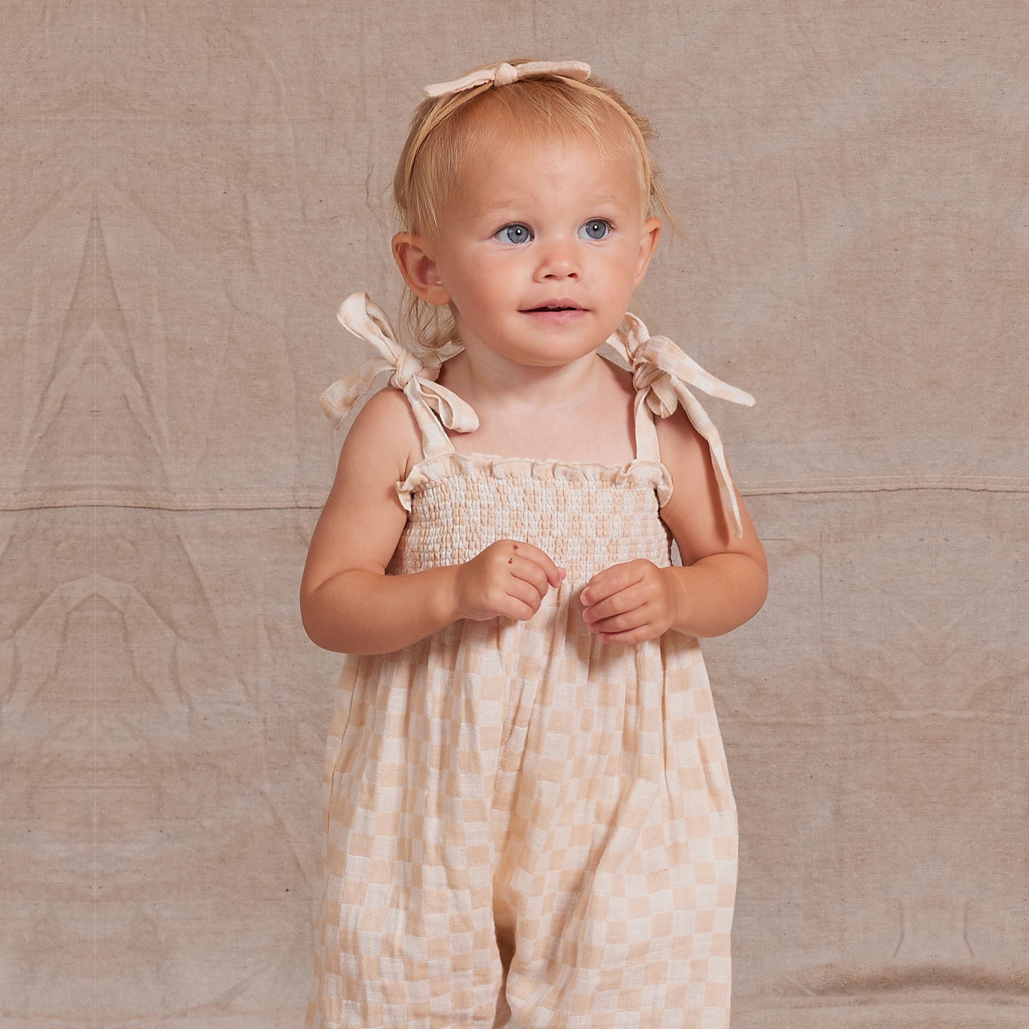 Rylee + Cru_Sawyer Jumpsuit Shell Check_Jumpsuits & Rompers