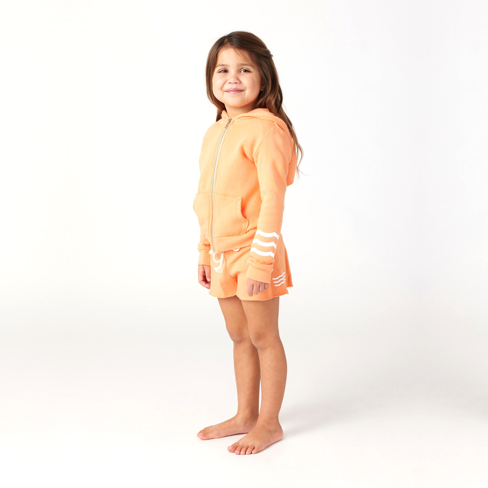 Waves Zip Hoodie Guava